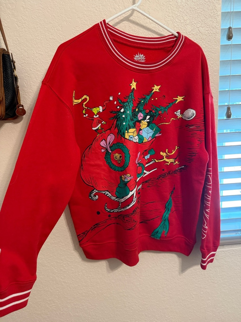 Red Holiday Grinch Crewneck Sweatshirt